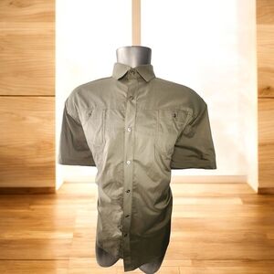 KUHL MAN SAFARI SNAP KHAKI  SHIRT POLYESTER SIZE XX LARGE EUC